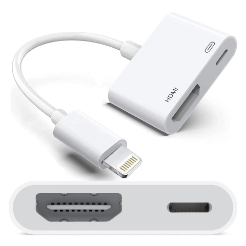 Lightning-auf-hdmi- Und Lightning-adapter – Full-hd-60-hz-adapter, Einfache Verbindung Von Iphone/ipad Mit Fernseher Oder Projektor, Plug & Play – Alogy Lightninghd™ Weiß