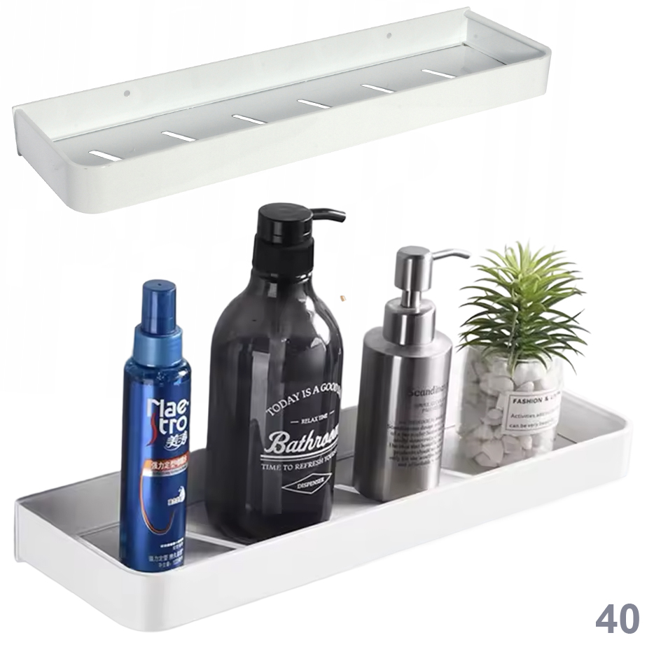 Hängeregal Für Badezimmer Im Dachgeschoss, 40 Cm, Hängeregal Für Küche Zur Aufbewahrung Von Shampoos Und Flüssigkeiten