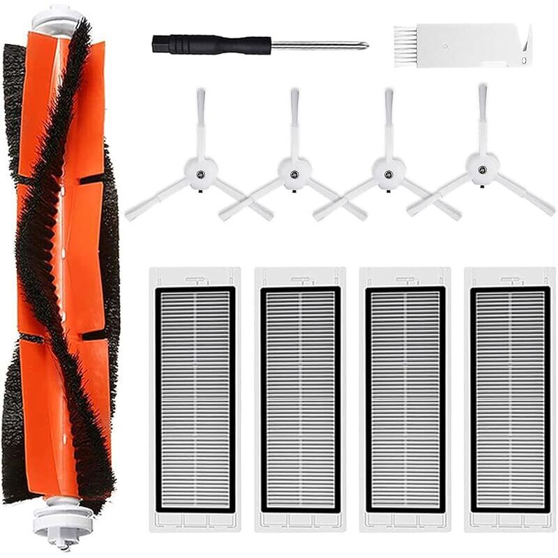 Ersatzteilset Und Zubehör Für Xiaomi Roborock S5 Max, S6 Pure, S6 Maxv, S6 Max, S4 Max, S4, S5, S50, S51, S55, S6, S60, S65, 1 Hauptbürste, 4 Hepa-filter, 4 Seitenbürsten