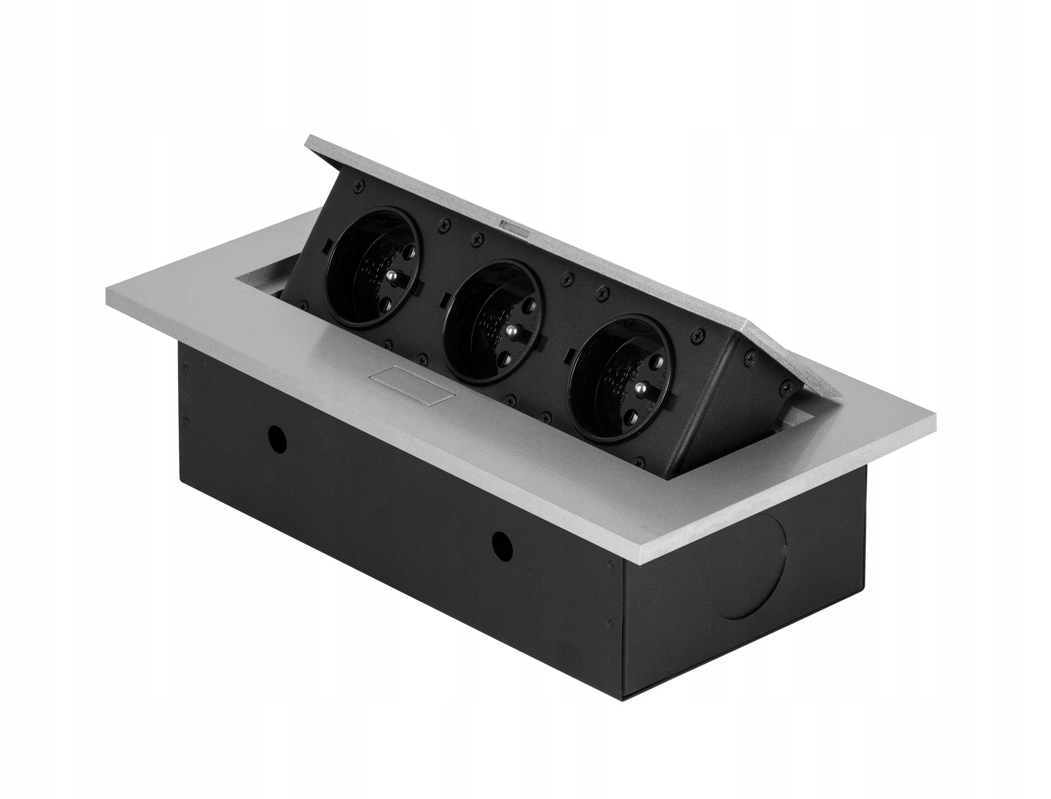 In Der Arbeitsplatte Versteckte Ladebuchse, Silberner Streifen 3x230v 3600w Max 16a Alu