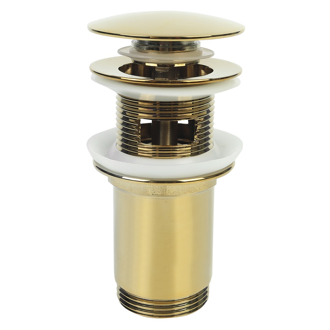 Klick-klack-stecker, Rund, Universell, Mit Hülse, Vergoldet