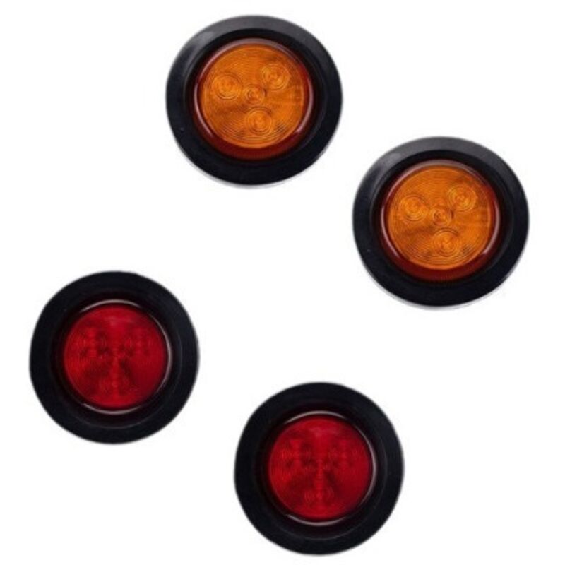 Neue 4-led-rückleuchte, Runde Leuchte Mit 2-zoll-gummiring, Lkw-rückleuchte, Kunststoff-rückleuchte, Modell Yd-04 Deng