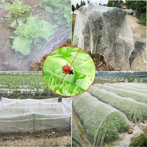 Gartennetz, 10 M X 2,5 M Insektennetz, Insektennetz Für Den Gemüsegarten, Feinmaschiges Insektennetz Zum Schutz Von Pflanzen, Blumen, Gemüse Und Obst