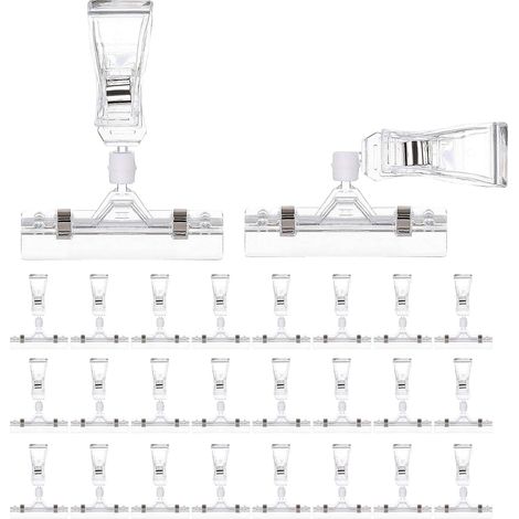 Packung Mit 25 Kunststoff-regaletikettenhaltern Für Metallregale, Preisschilder Im Einzelhandel, Clip-etiketten Für Aufbewahrungsboxen, Warenpräsentationsständer (4 X 3-