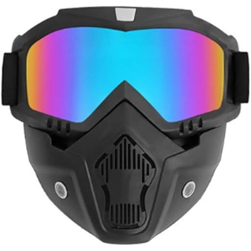 Motorradbrille, Motorradmaske, Motocrossbrille, Motorradbrille Mit Abnehmbarer Maske, Winddichte Motocrossmaske, Fahrsonnenbrille, Motocross