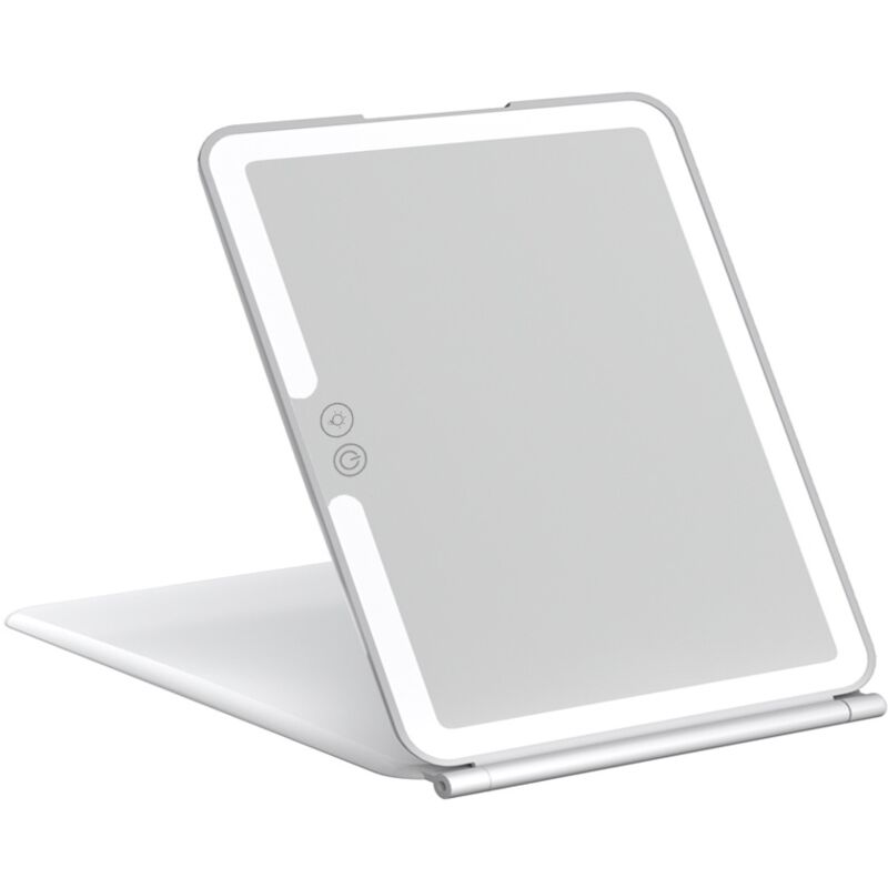 Usb-wiederaufladbarer Led-schminkspiegel Mit Touchscreen, 1000 Mah, Tragbar Für Reisen, Sanftes Licht