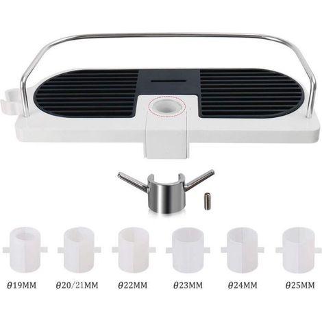 Teleskop-duschhalterung Aus Aluminiumlegierung, Verstellbar, Ohne Bohren, Für Badezimmer, Inklusive Seifenablage Und Shampoo-halterung, Durchmesser 19–25 Mm