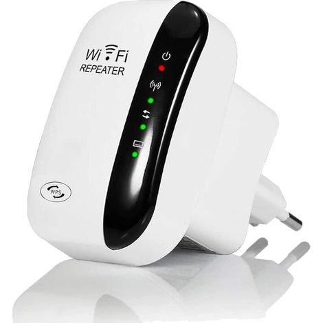 Wlan-repeater 300 Mbit/s, Mini-repeater, Wlan-adapter, Signalverstärker, Wlan-repeater, 2,4-ghz-standard, Integrierte Antennen, 1 Ethernet-anschluss, Wps-schutz