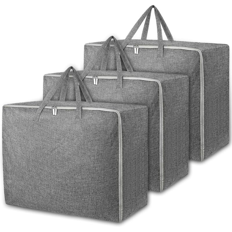 Set Mit 3 Aufbewahrungsbeuteln Für Bettdecken, Aufbewahrungsbeutel, Aufbewahrungsbeutel Für Kleidung, Wasserdicht Und Staubdicht, Große Aufbewahrungsbeutel Für Kleidung, Bettdecken, Bettwäsche, Decken