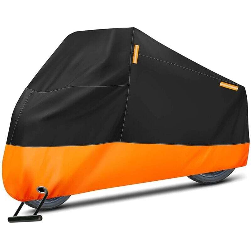 Wasserdichte Motorradabdeckung, Wasserdichte Motorradabdeckung Für Drinnen Und Draußen, 210d Regen-, Staub- Und Uv-schutz, Winter- Und Sommerabdeckung Für Motorräder, Roller Und Mopeds (245 X 105 X 12