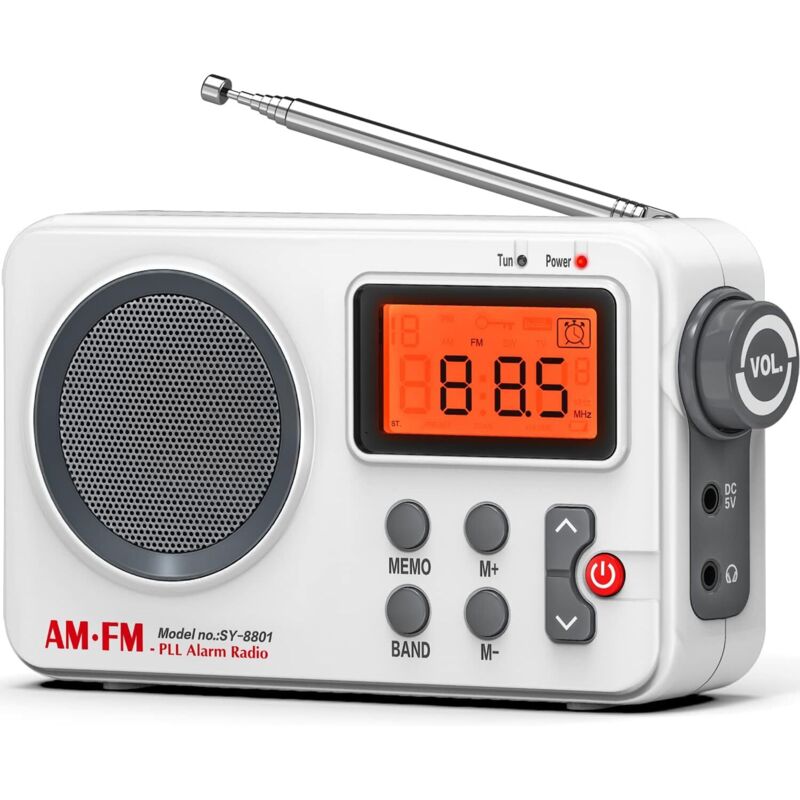 Kompaktes, Tragbares Fm/am-transistorradio Mit Hervorragendem Empfang, Weckerfunktion Und Kopfhöreranschluss Für Ungestörtes Hören