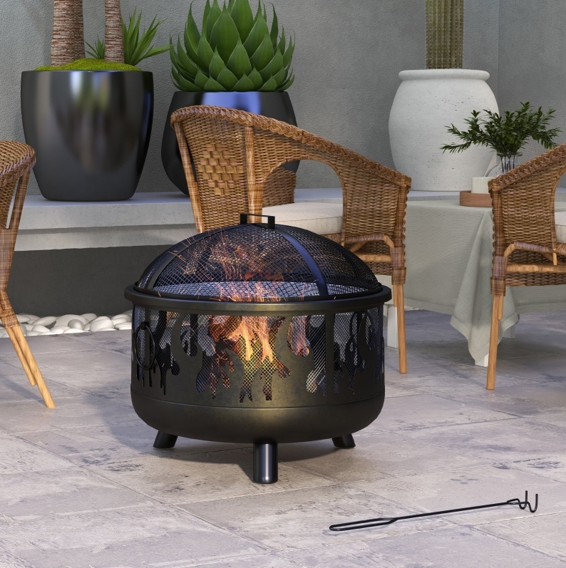 Feuerschale Grillgitter Hitzeschutz 61 Cm Okmyhome