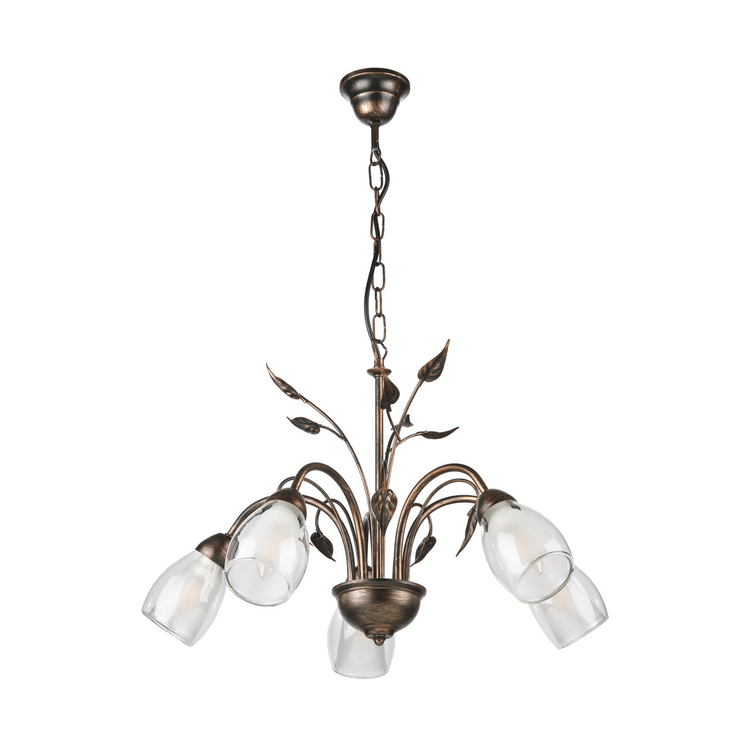 [gebraucht] B-ware Onli Hängeleuchte Liliana Fünfflammig Schwarz Rotgold Metall Lampe Leuchte Spot