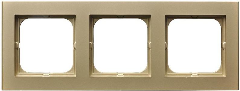 Plattenrahmen Ospel Sonata Dreifach Champagne Gold