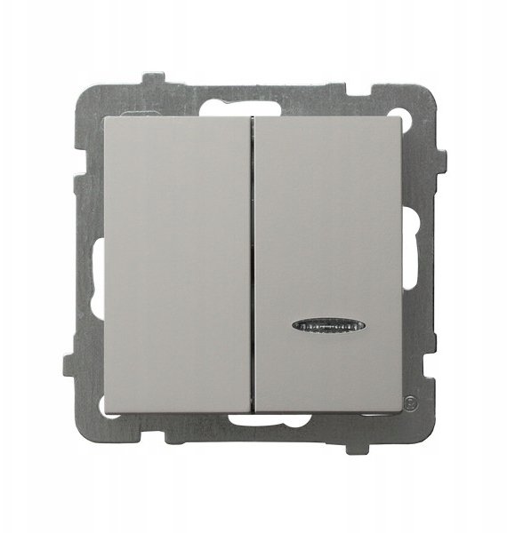 Doppelter Schalter Ospel Lp-2gs/m/82 Mit Hintergrundbeleuchtung Einbau