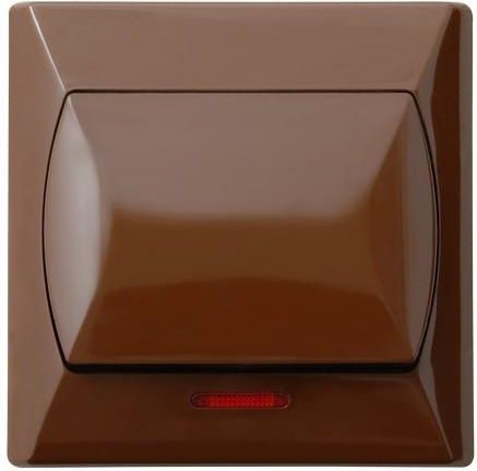 Treppenschalter Accent Mit Beleuchtung, Braun Łp-3as/24