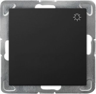 Schalter Ospel Impresja Schwarze Metallische Oberfläche Funktional