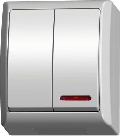 Fala Hermetischer Schalter Ip44 Mit Weißer Hintergrundbeleuchtung Łnh-2hs/00