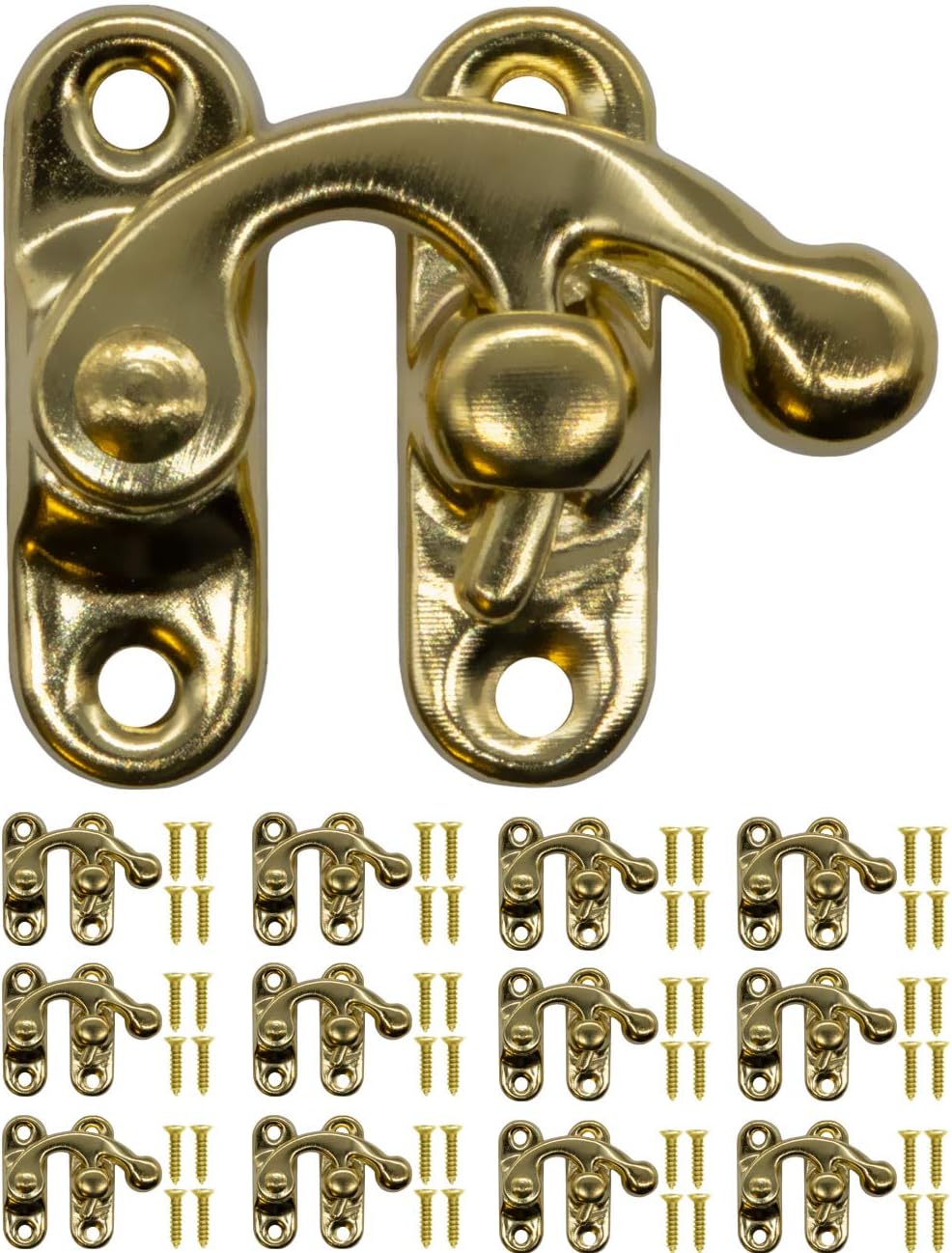 Lot Von 12 Antiken Verschlüssen Aus Vergoldetem Metall, 32 X 27 Mm.