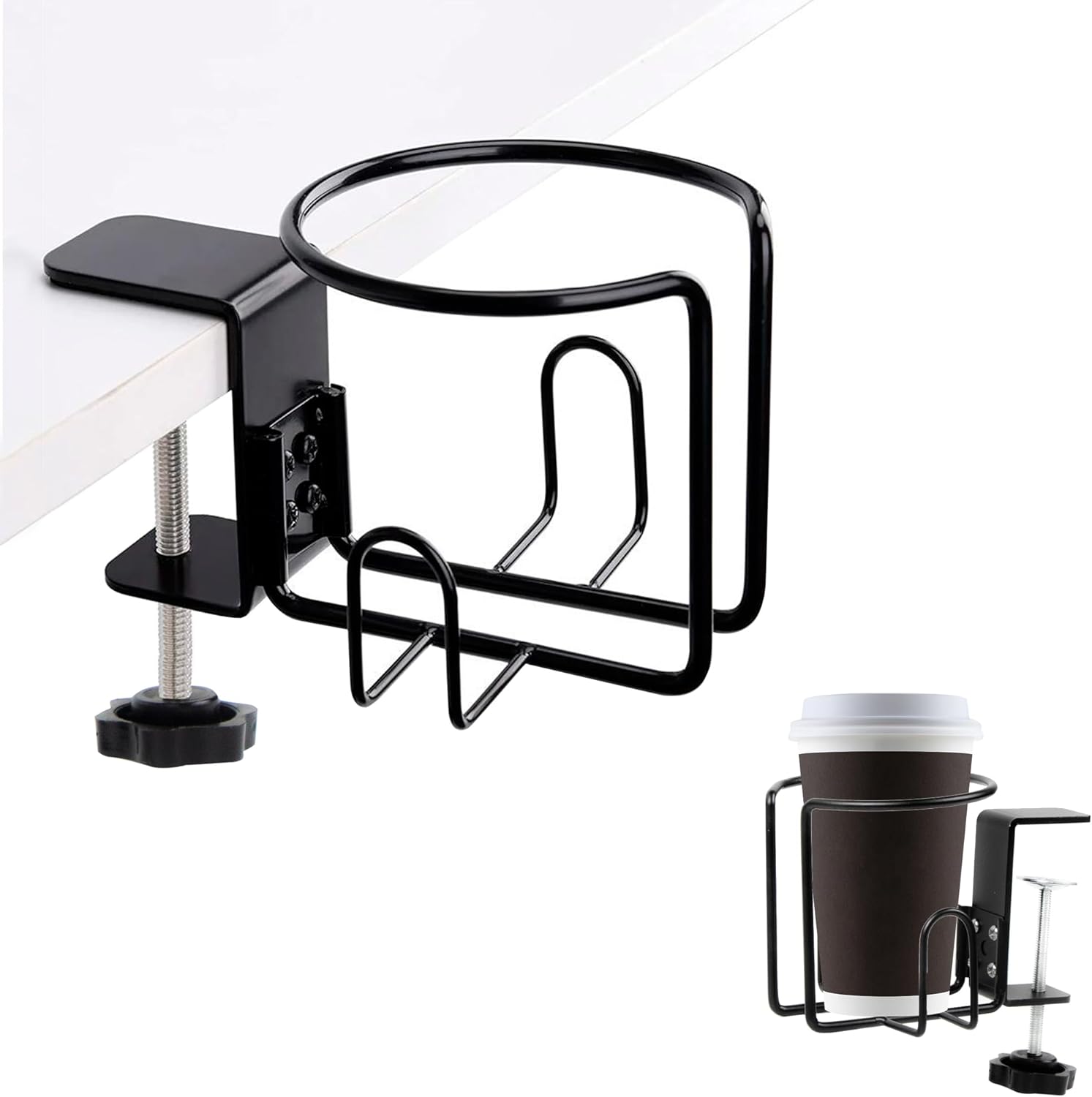 Universeller Getränkehalter Aus Edelstahl, Clip Für Tassen, Flaschen Und Bierflaschen, Für Zuhause Oder Büro, 1 Stück.