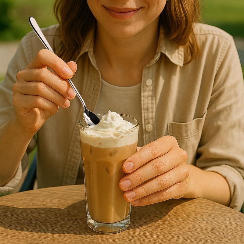 12 Latte-macchiato-löffel Aus Edelstahl, 20,5 Cm, Ideal Für Bar Und Longdrinks.