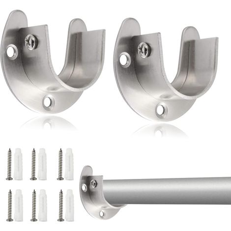 Kleiderstangenhalterung, Stabile Wandmontage Ohne Bohren, 2er-set.