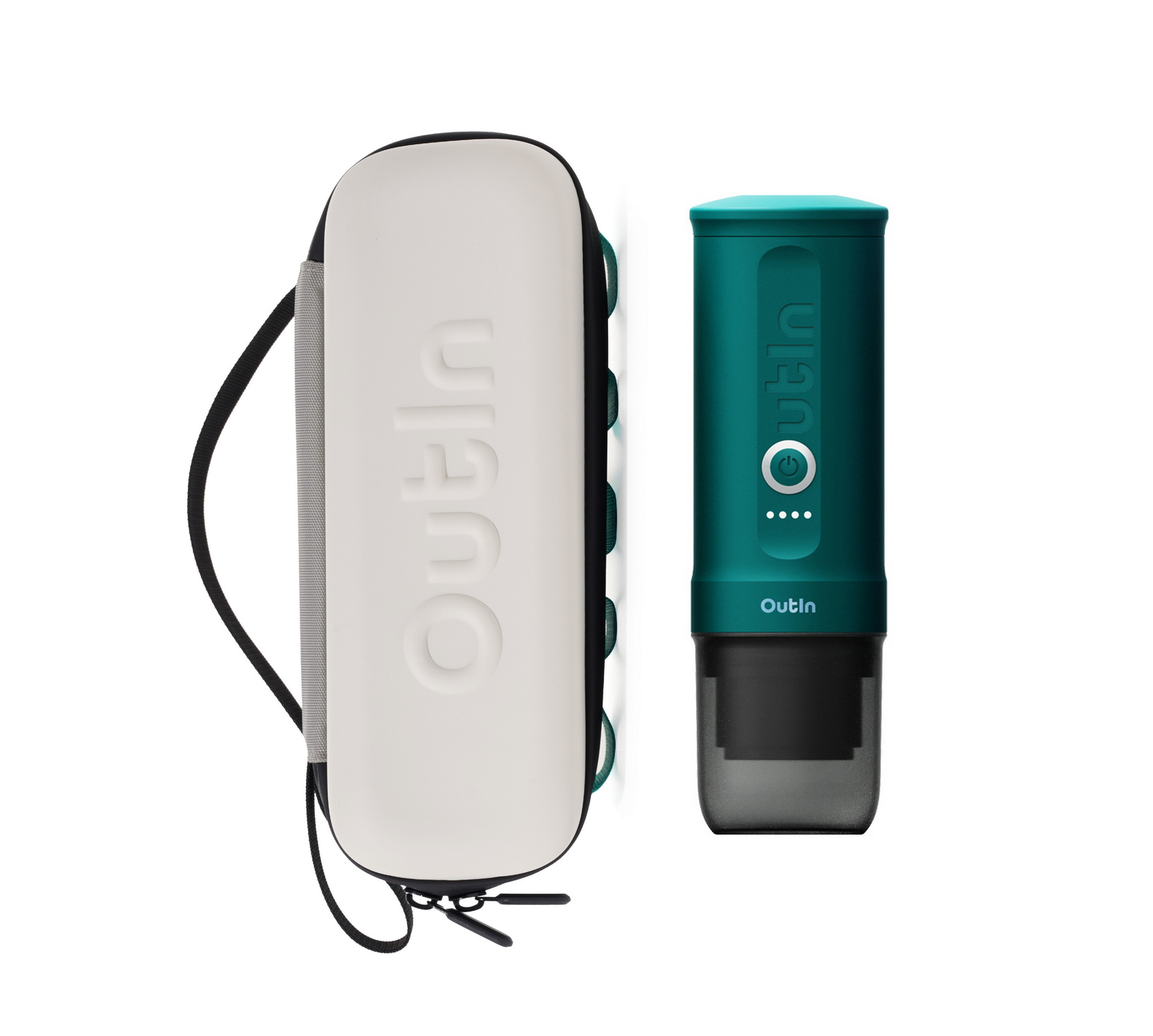Kit Outin Nano Tragbare Elektrische Espressomaschine + Eva-etui – Türkis