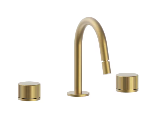Bidet-batterie Honey Gold Gebürstet, Mit Feststehender Brause Paffoni Serie Jo Jo119hgsp Messing - Honey Gold Spazzolato