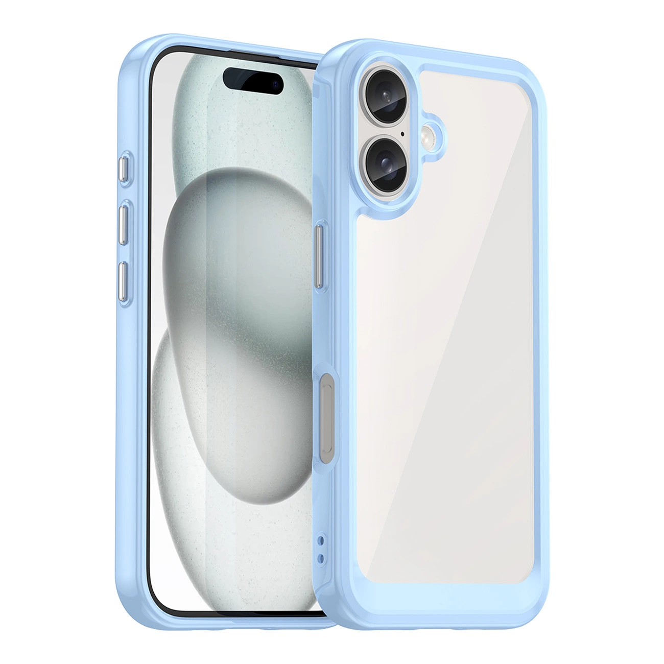 Schutzhülle „outer Space“ Mit Gelrahmen Für Iphone 16 – Blau