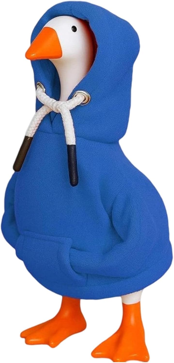 Parka Für Gartengansfigur, Außendekoration Für Veranda Oder Terrasse, Wasserdichte Kleidung Für Gänsefiguren, Die An Einer Tasche Befestigt Oder Im Gras Platziert Werden, Blau S