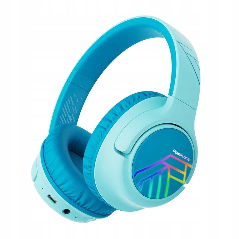Powerlocus Bobo Blue Kabellose Led-aux-kopfhörer Für Kinder