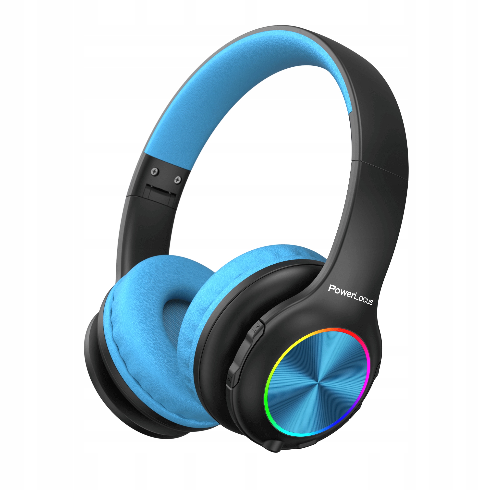 Powerlocus Blackblue Kabellose Bluetooth-kopfhörer Für Kinder Mit Led-beleuchtung