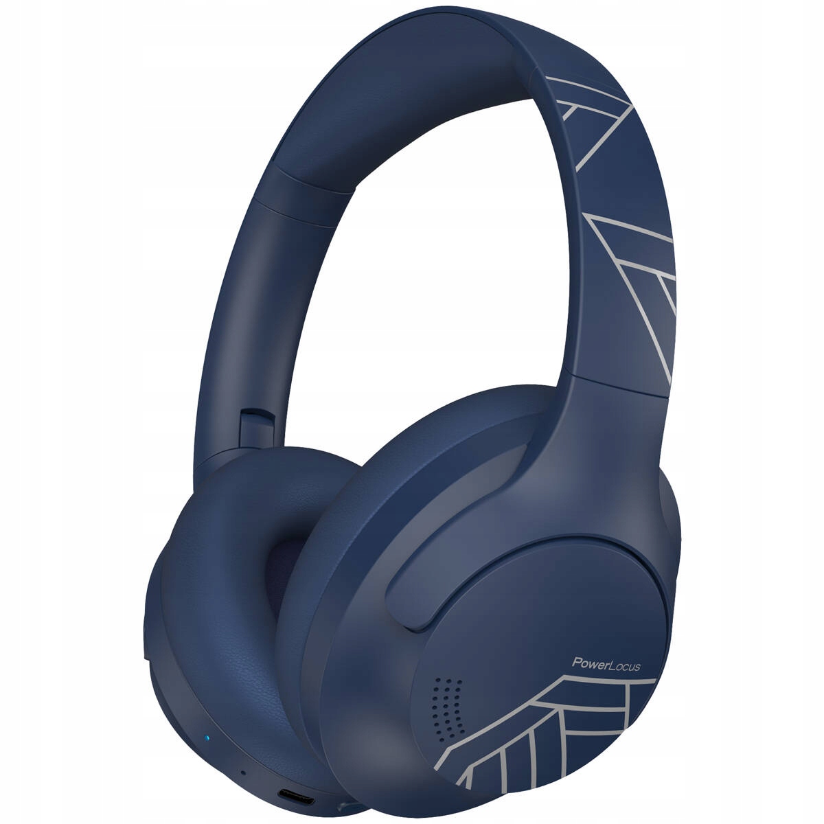 Powerlocus P3 Blaue Bluetooth-kopfhörer Mit Mikrofon, Aux-anschluss Und Bluetooth-hülle