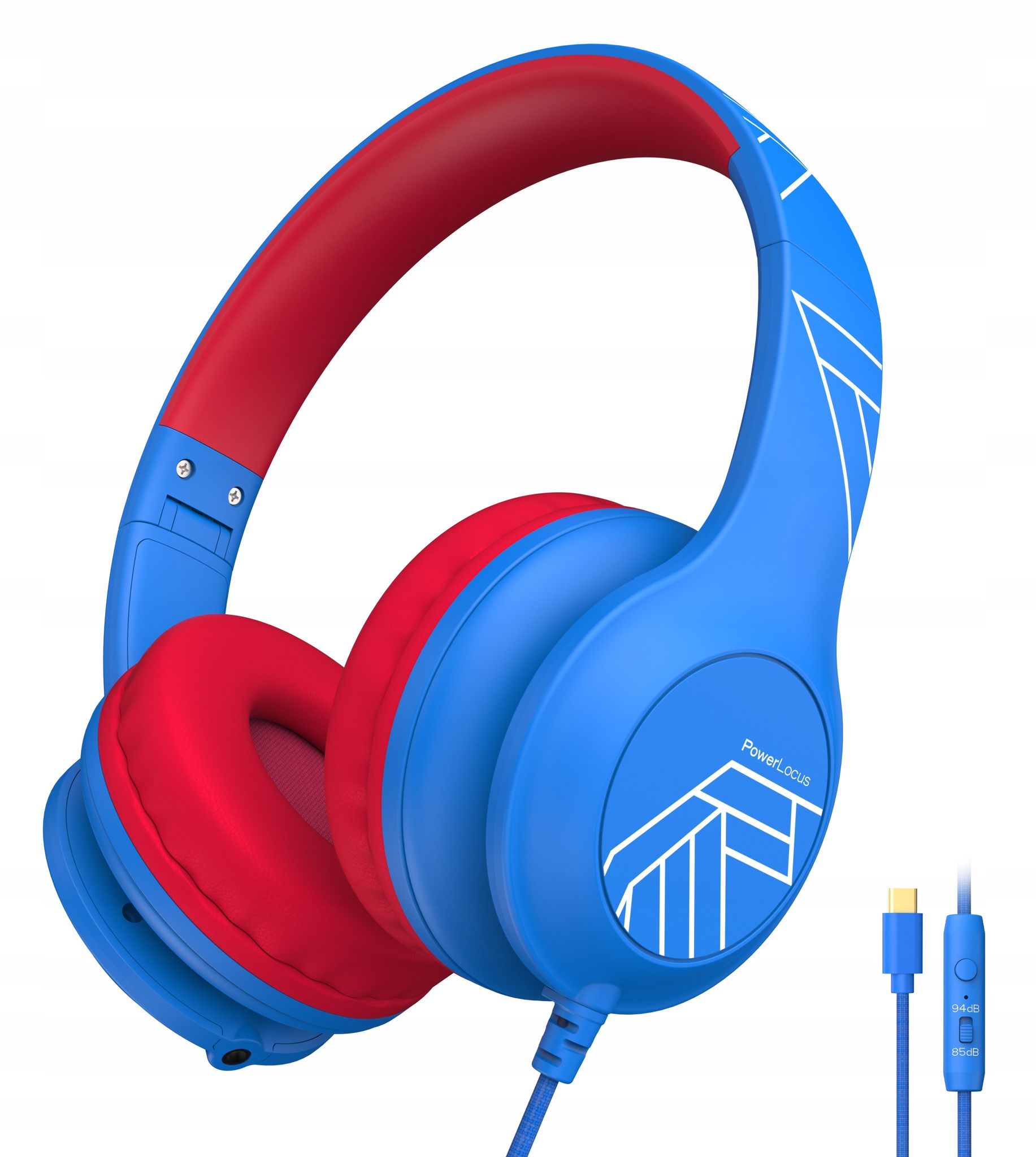 Powerlocus Kinder-kopfhörer Mit Kabel Und Usb-c-anschluss