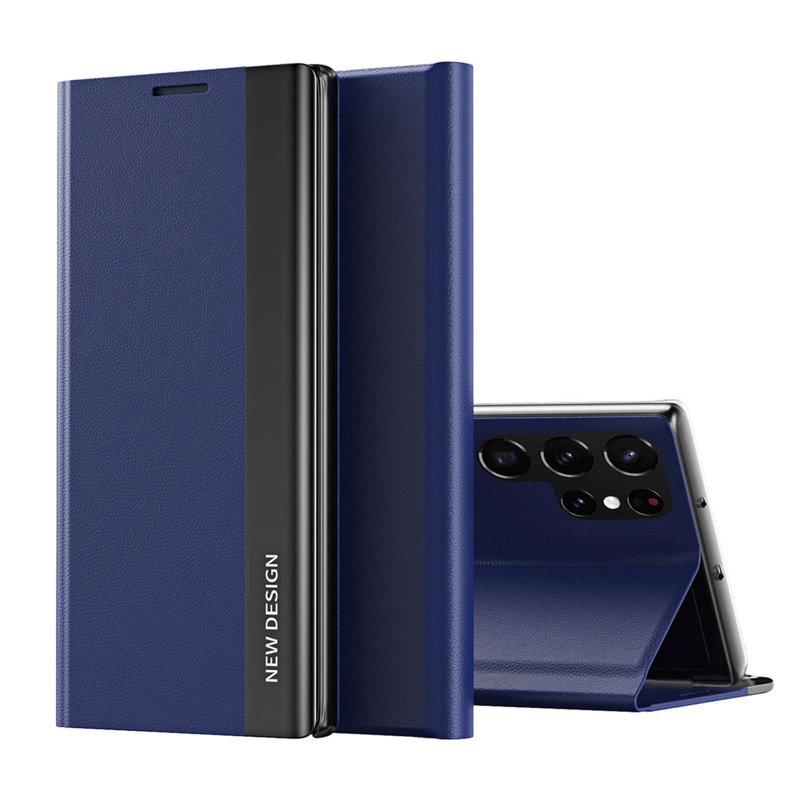 Samsung Galaxy S25 Ultra Sleep Case Pro Flip Case Mit Ständer – Blau