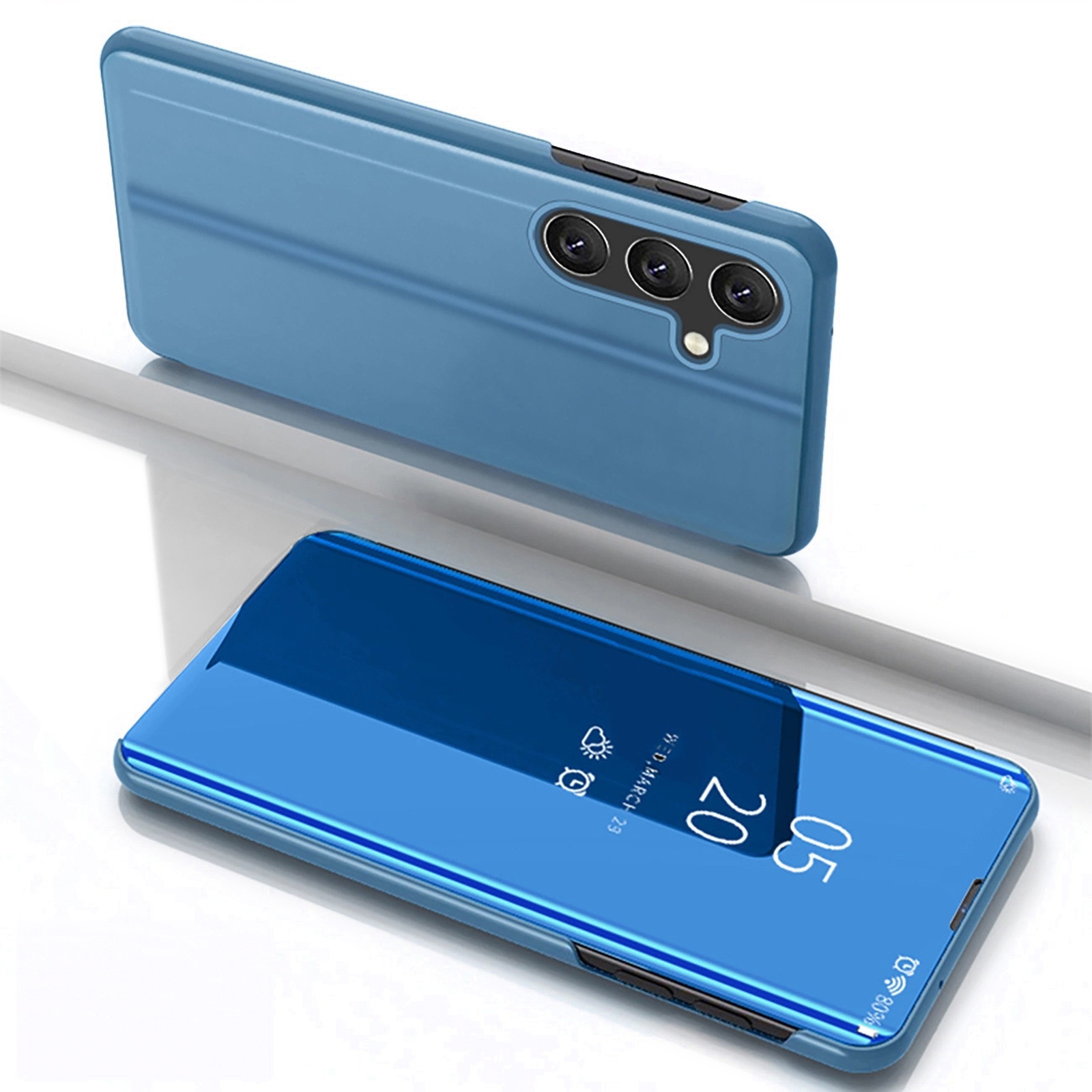 Samsung Galaxy S25+ Clear View Hülle - Blau