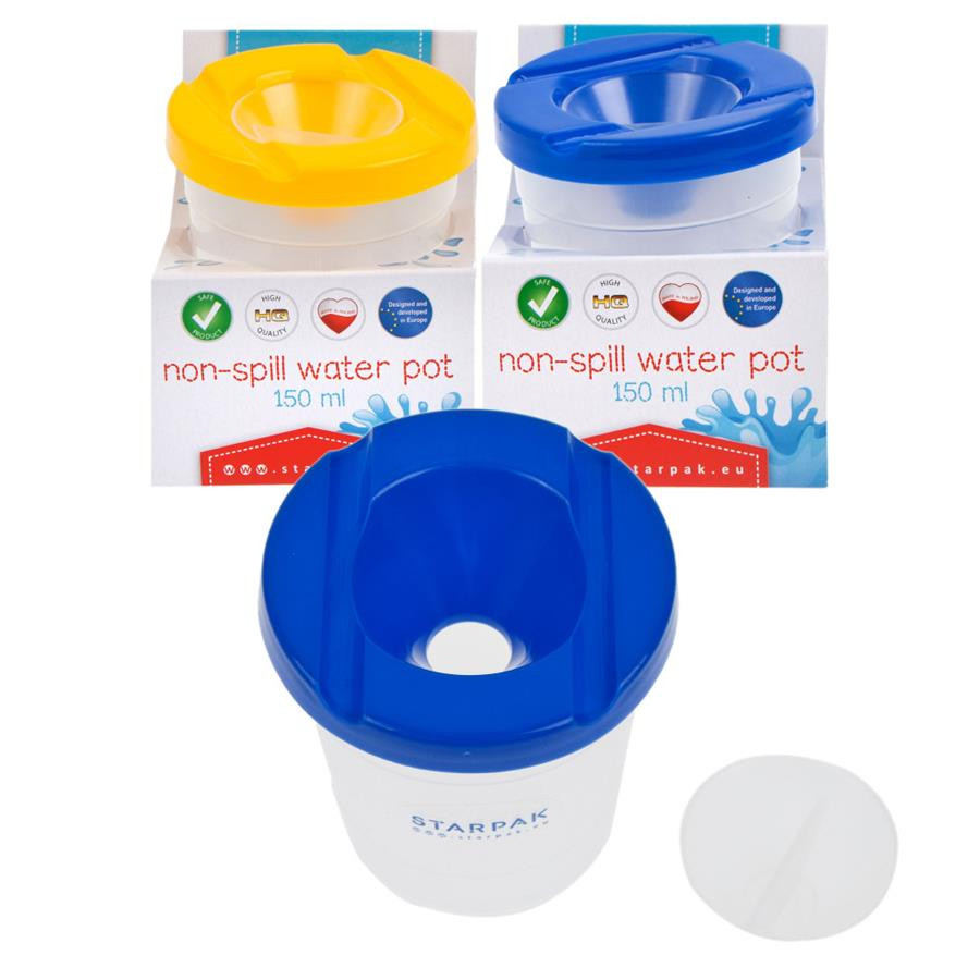 Wasserbehälter Aus Kunststoff Mit Auslaufschutz, 150 Ml, Artikelnummer 434717, Verschiedene Farben
