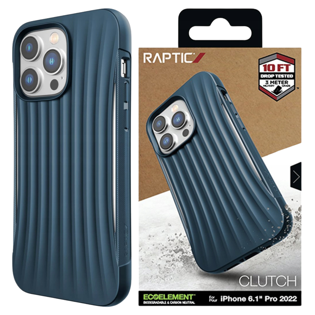 Raptic X-doria Clutch Case Iphone 14 Pro Rückseite Blau