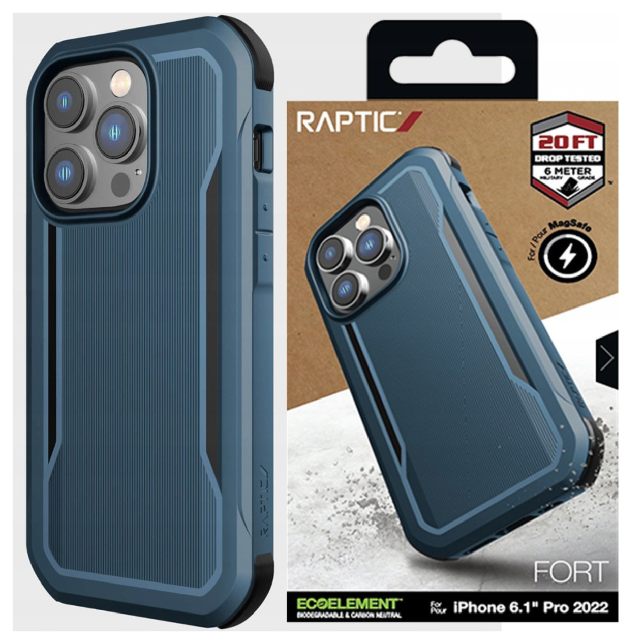 Raptic X-doria Fort Case Iphone 14 Pro Mit Magsafe-schutzhülle, Blau