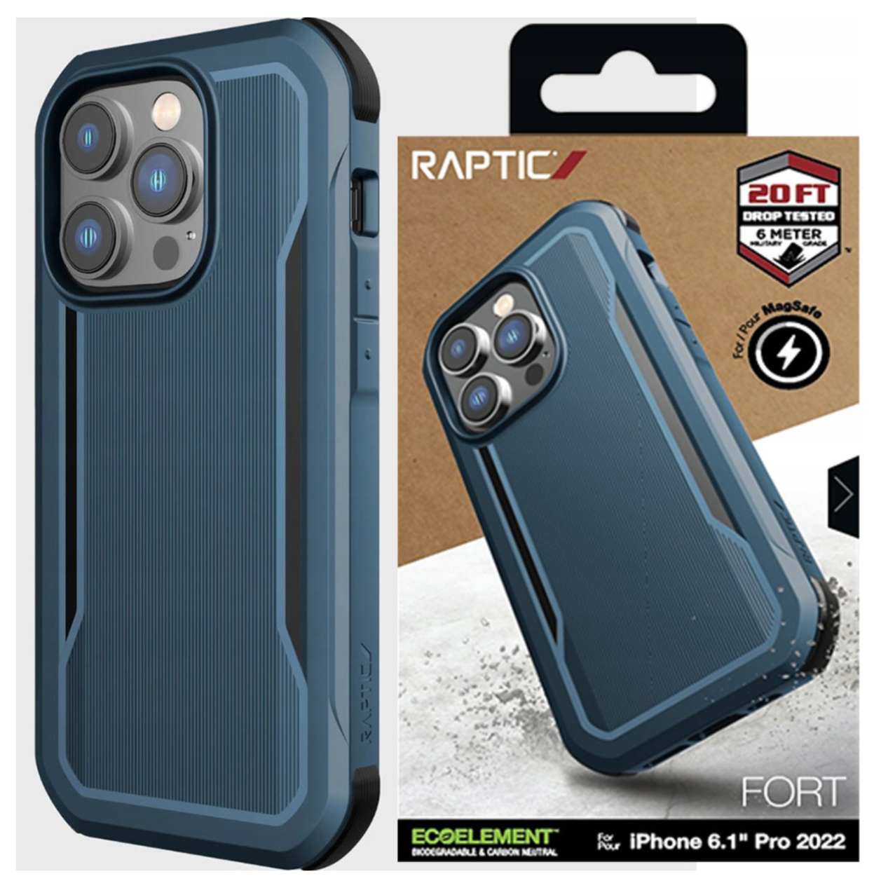 Raptic X-doria Fort Case Iphone 14 Pro Max Mit Magsafe-schutzhülle, Blau