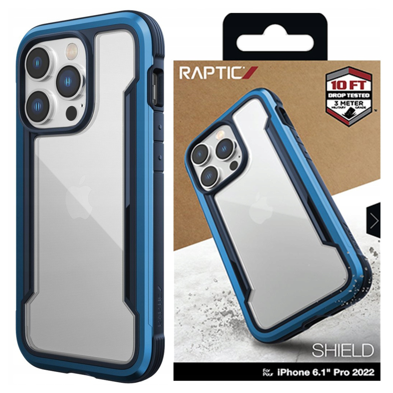 Raptic X-doria Shield Case Iphone 14 Pro Max Schutzhülle Blau
