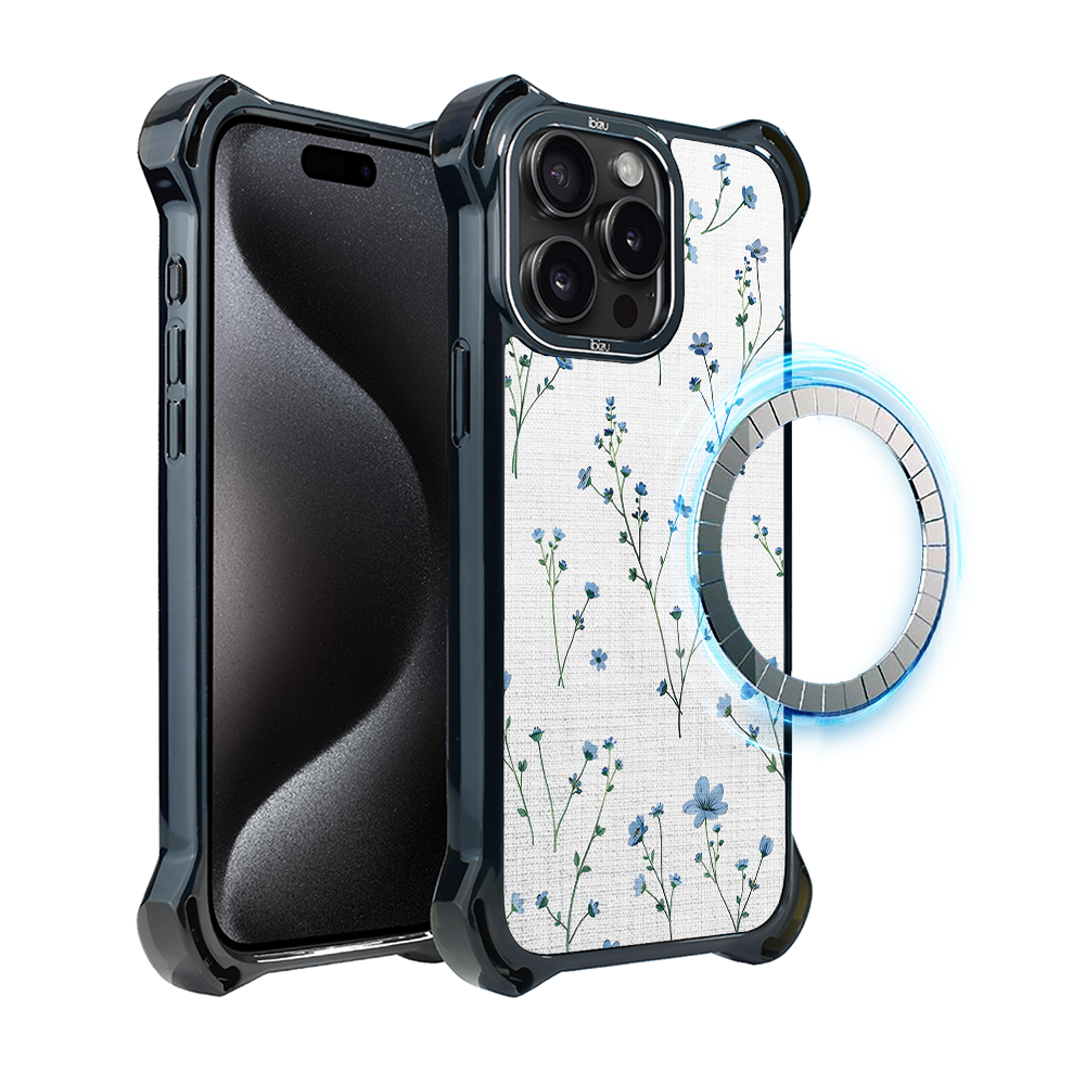 Iphone 15 Pro Ibizu Dropguard Ultra Hülle Mit Magsafe, Pastel Bloom, Dream Blue