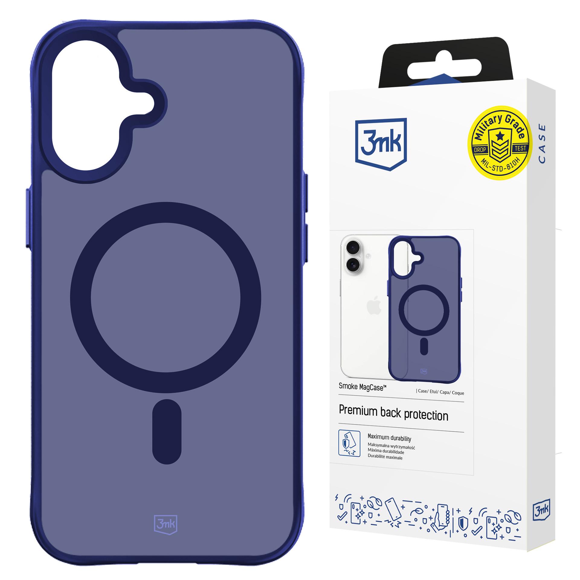 Apple Iphone 16 - 3mk Smoke Magcase Blau