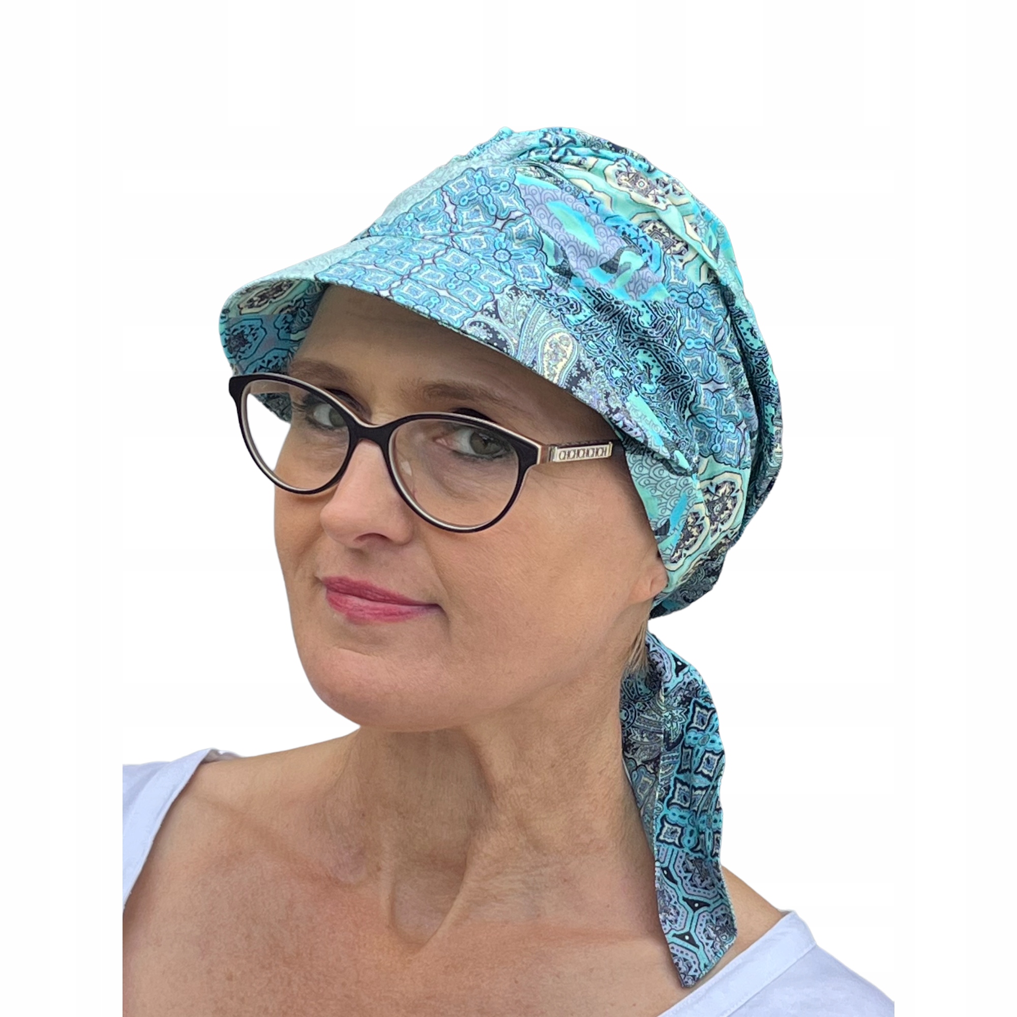 Sommerschal Mit Visier, Tess 309 Rüschenturban, Auch Nach Der Chemotherapie