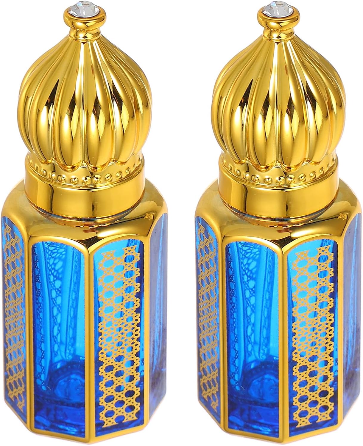 Nachfüllbare Parfümflaschen Mit Rollkugel 2 Stück Aus Blauem Glas 6ml Praktisch Für Reisen Und Heimgebrauch