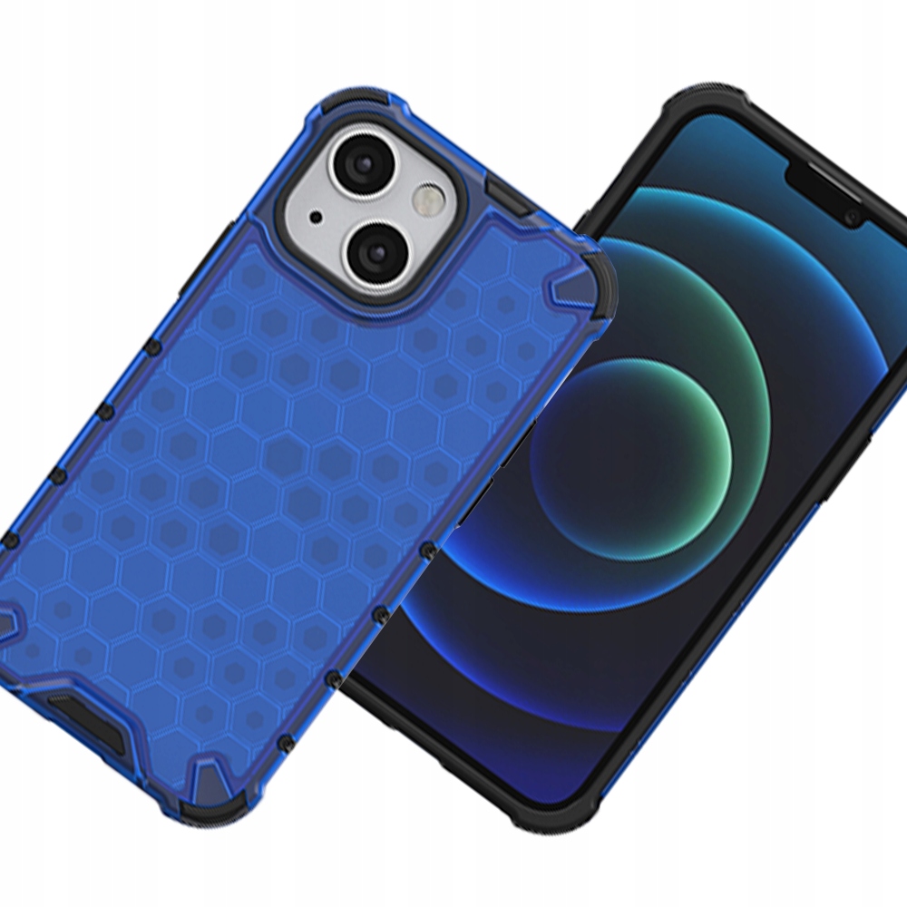 Wabenförmige Schutzhülle Mit Gelrahmen Für Iphone 13 Mini, Blau