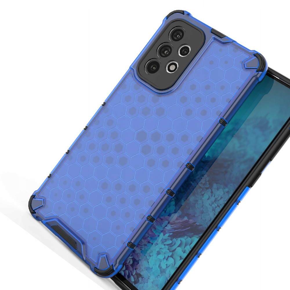 Wabenförmige Schutzhülle Mit Gelrahmen Für Samsung Galaxy A73, Blau