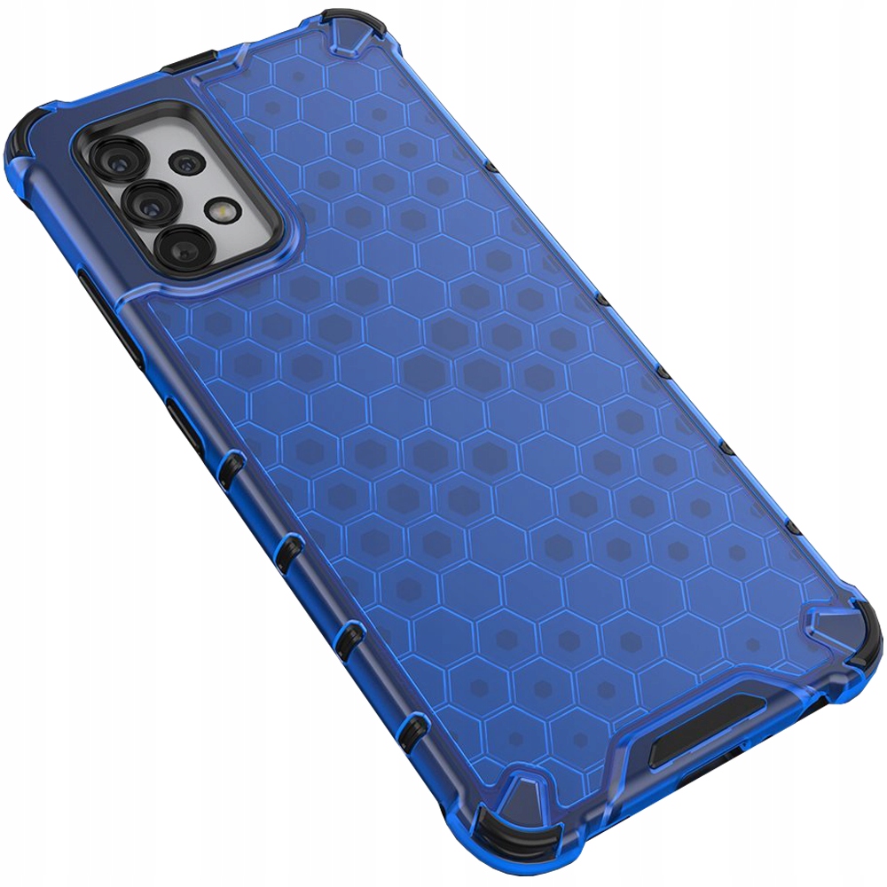 Wabenförmige Schutzhülle Mit Gelrahmen Für Samsung Galaxy A03s (166,5 Mm), Blau