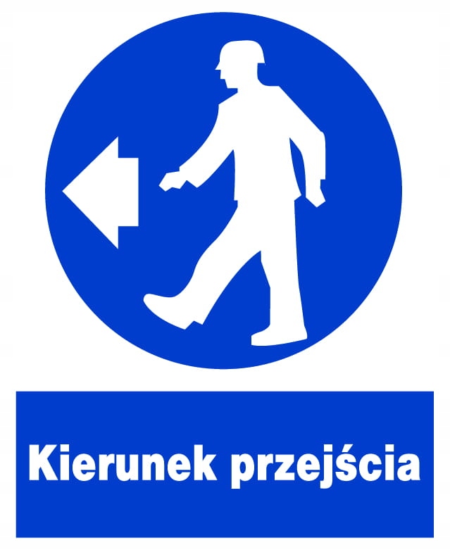 Zno-35-schild – Arbeitsschutzschild – Durchgangsrichtung