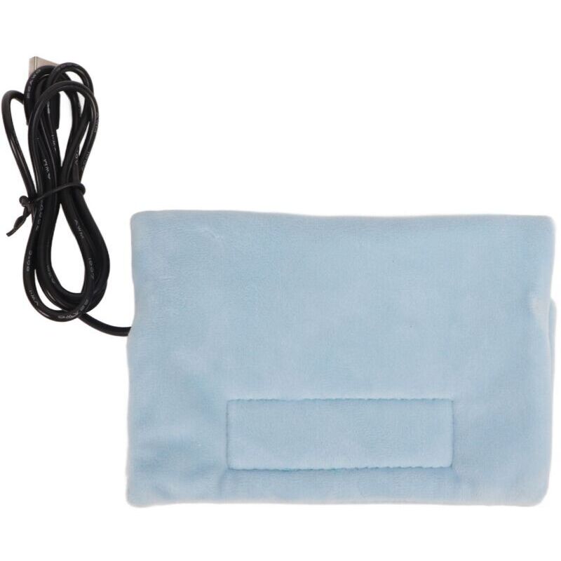 Blauer Usb-flaschenwärmer Aus Baumwolle, Tragbarer Babywärmer Für Auto Und Reisen